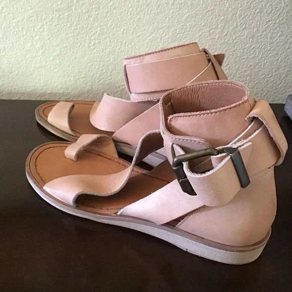 Free people Vale boot sandals beige leather Spain 36.5 US 6.5 - Picture 6 of 11